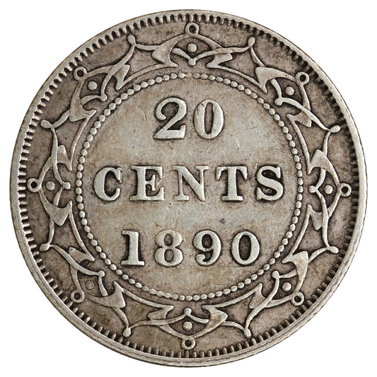 1890 Newfoundland 20-cents VF-EF (VF30) $
