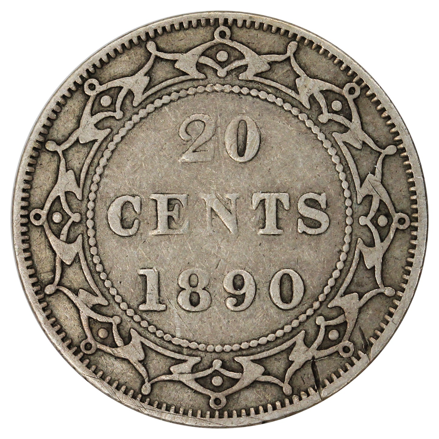 1890 Newfoundland 20-cents VG-F (VG10)