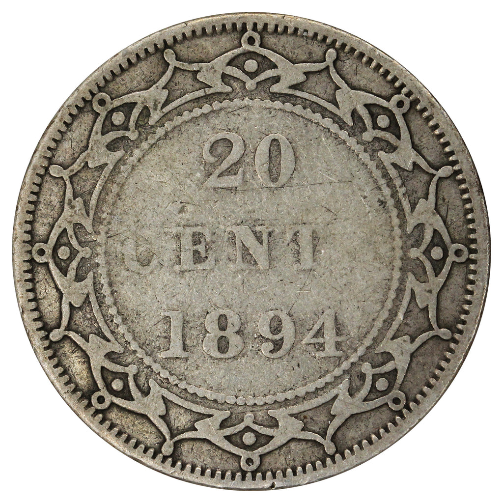 1894 Obv. 1 Newfoundland 20-cents VG-F (VG10)