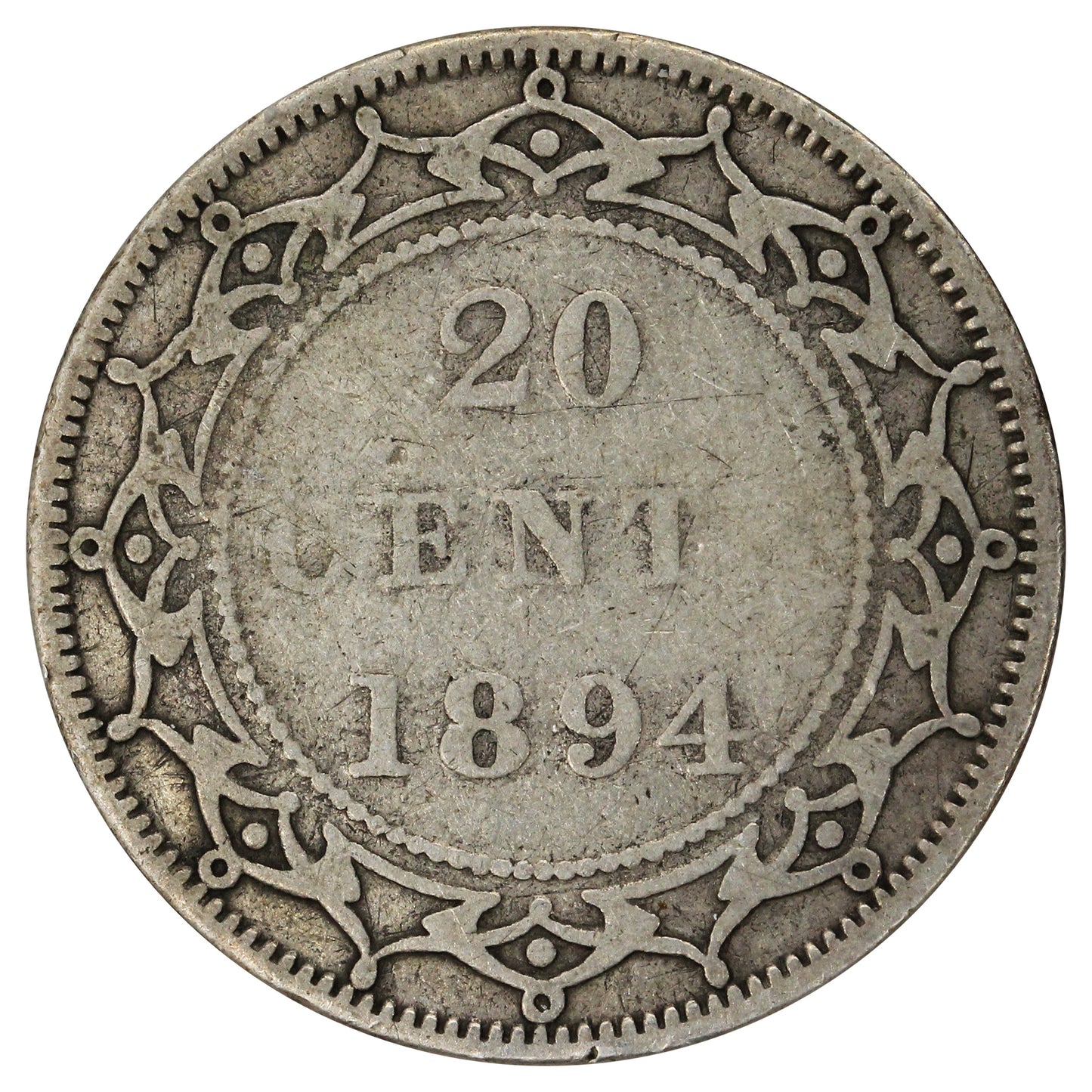 1894 Obv. 1 Newfoundland 20-cents VG-F (VG10)