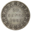 1896 Large 96 Newfoundland 20-cents Fine (F-12)