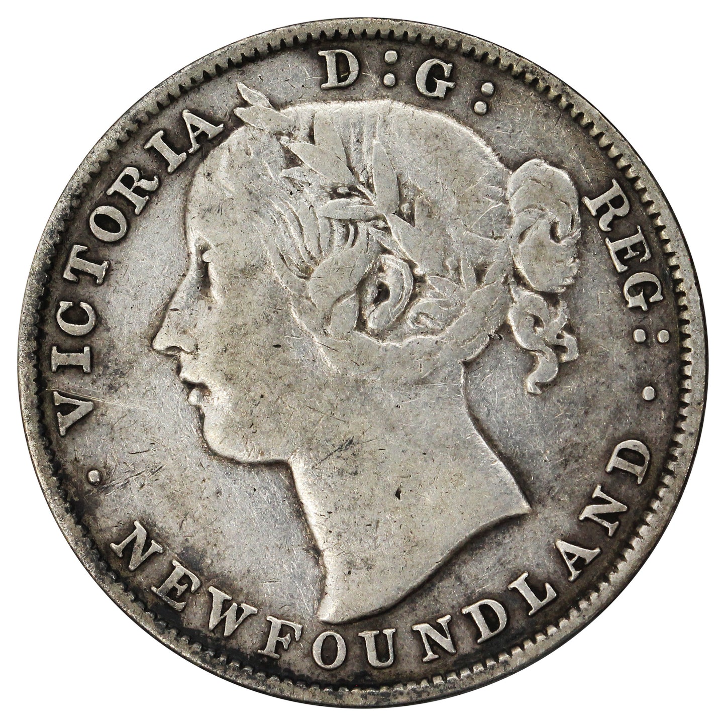 1896 Large 96 Newfoundland 20-cents F-VF (F-15)