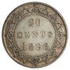 1896 Large 96 Newfoundland 20-cents Very Fine (VF20) $