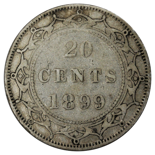 1899 Hook 99 Newfoundland 20-cents F-VF (F-15) $