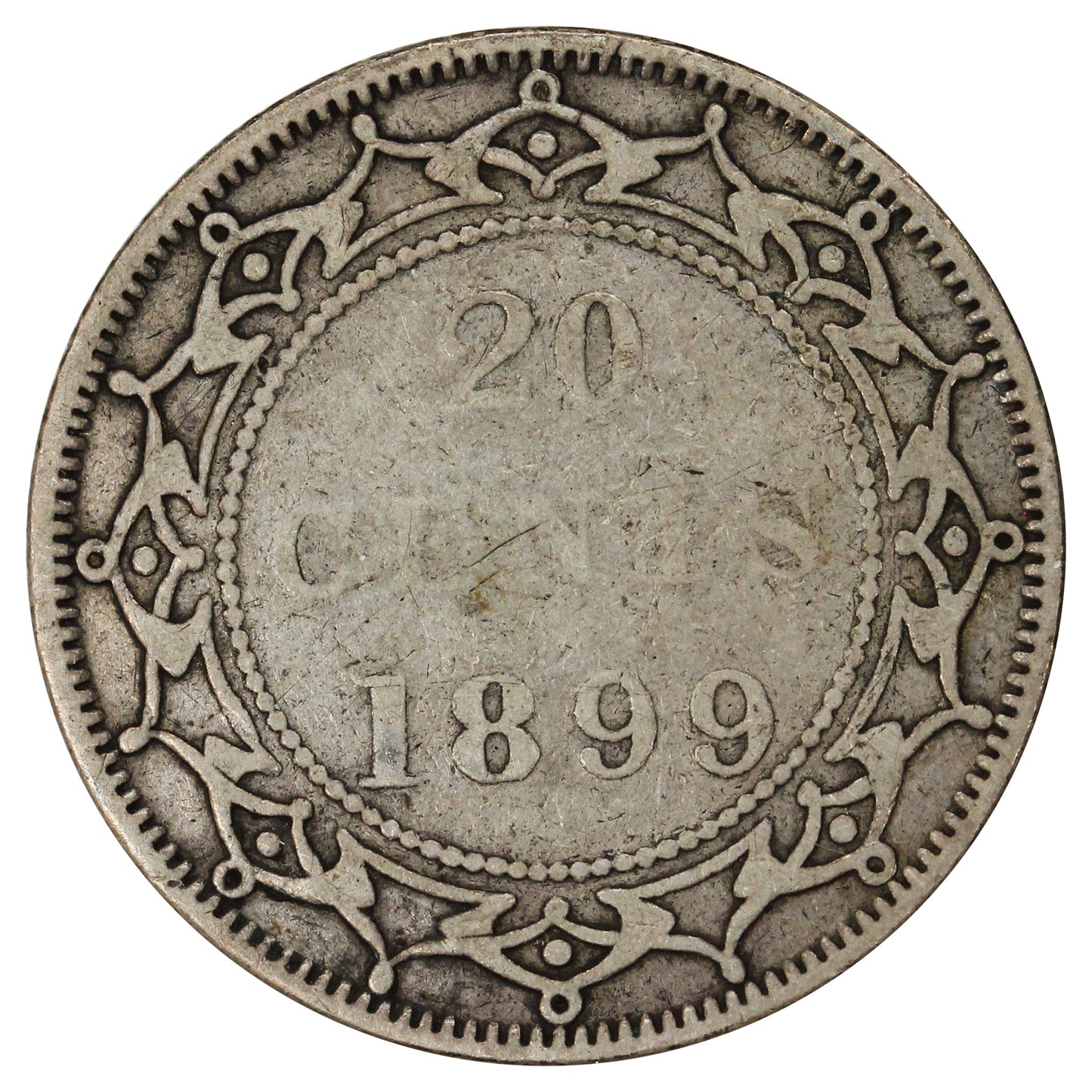 1899 Large 99 Newfoundland 20-cents Fine (F12)
