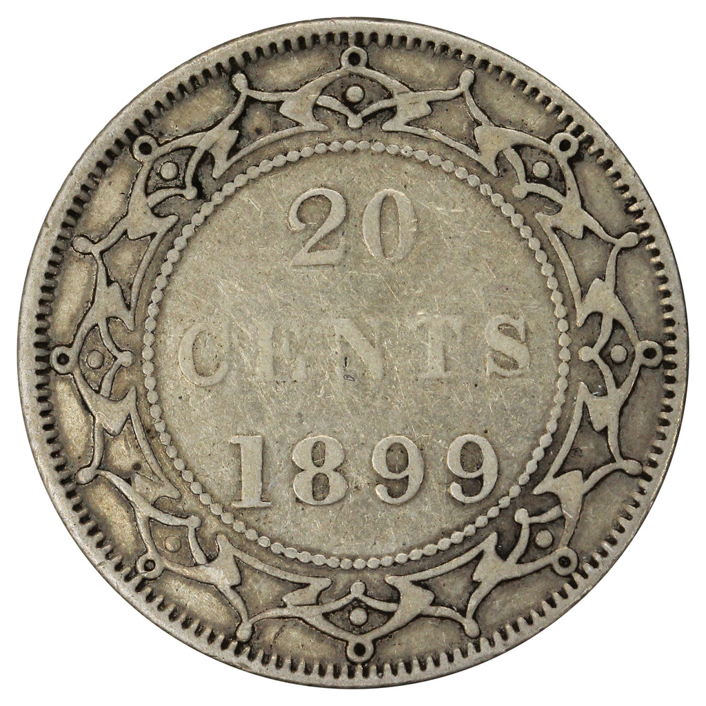 1899 Large 99 Newfoundland 20-cents F-VF (F-15)