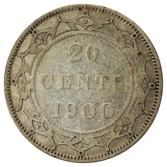 1900 Newfoundland 20-cents F-VF (F-15)