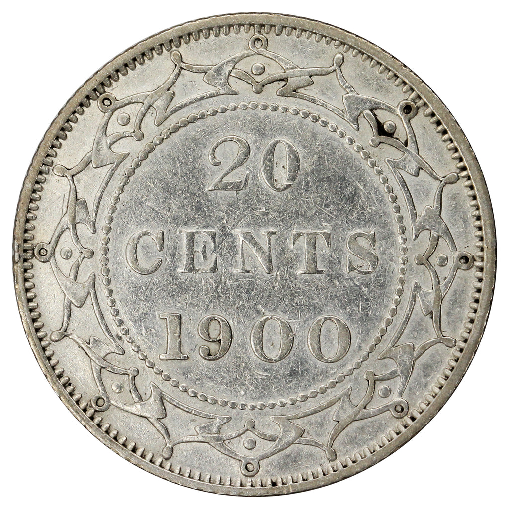 1900 Newfoundland 20-cents Very Fine (VF-20)