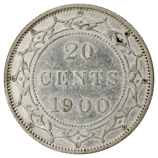 1900 Newfoundland 20-cents Very Fine (VF-20)