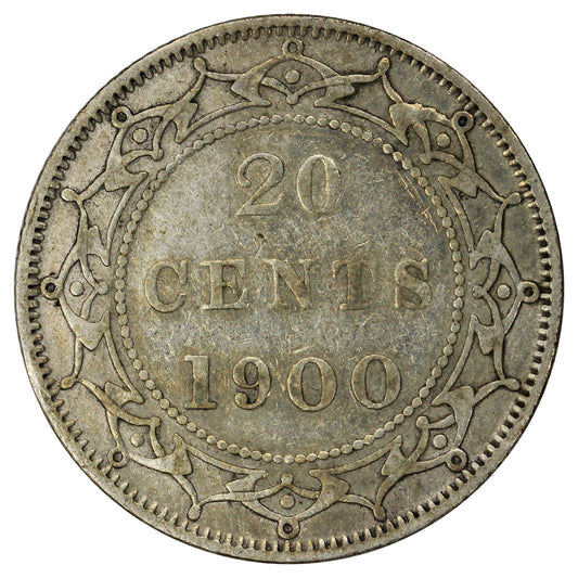 1900 Newfoundland 20-cents VF-EF (VF-30) $