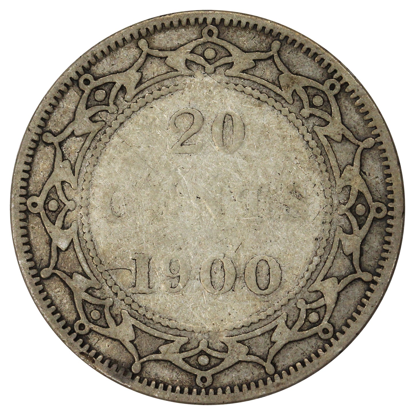 1900 Newfoundland 20-cents VG-F (VG10)