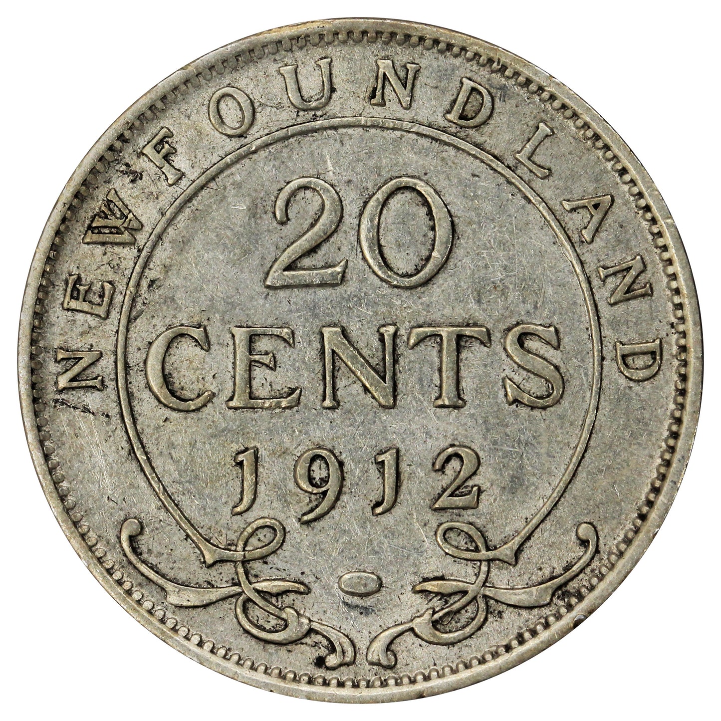 1912 Newfoundland 20-cents F-VF (F15)