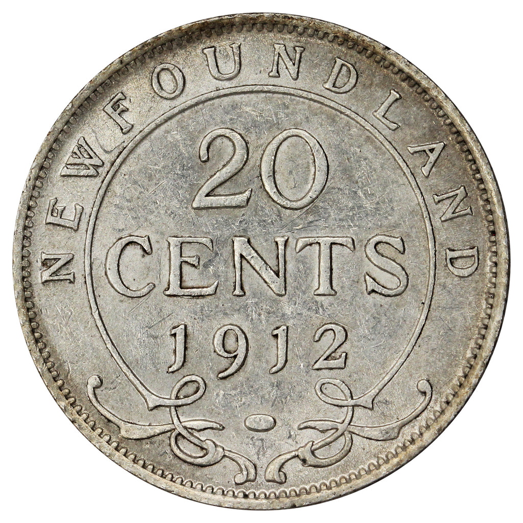 1912 Newfoundland 20-cents Very Fine (VF20)