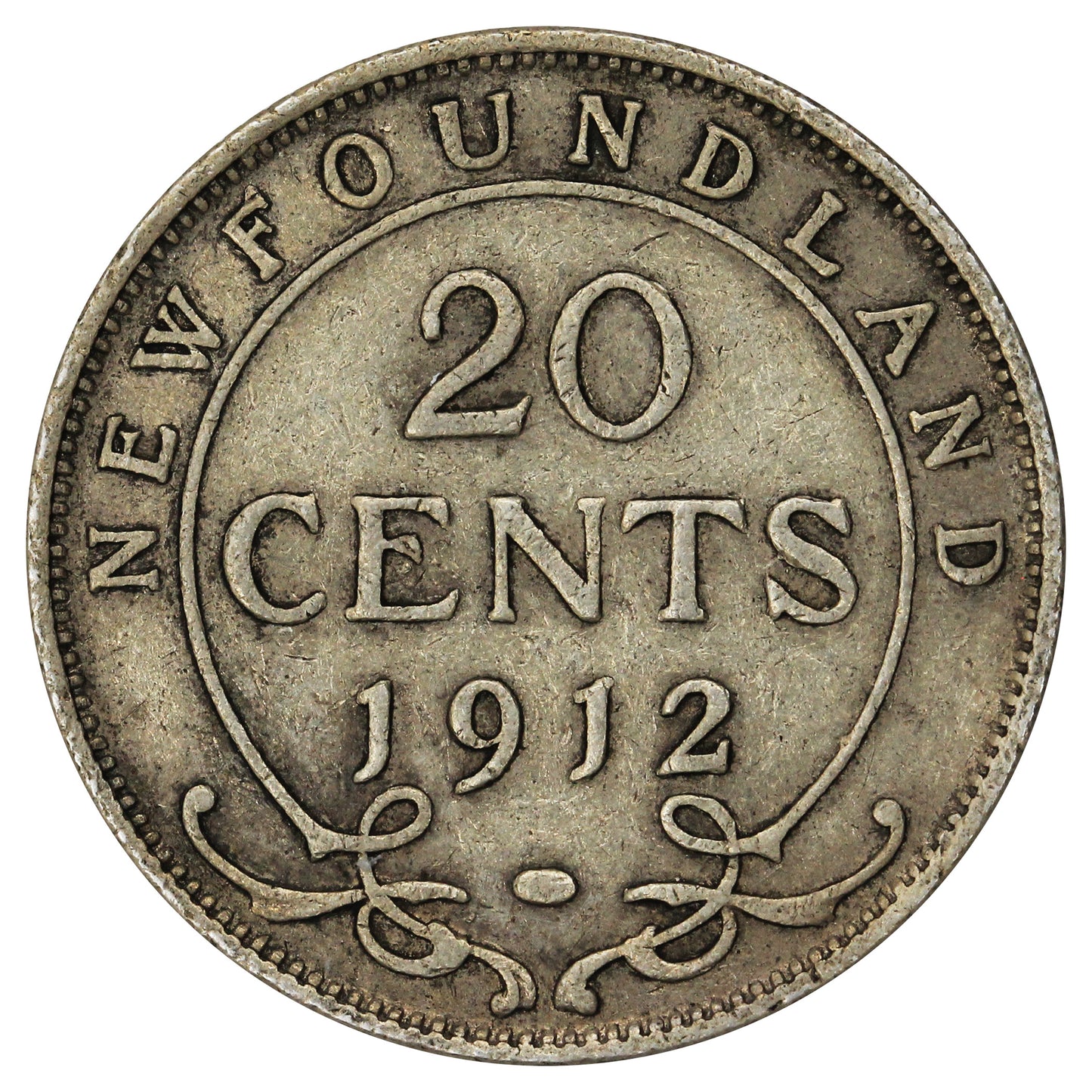 1912 Newfoundland 20-cents VG-F (VG10)