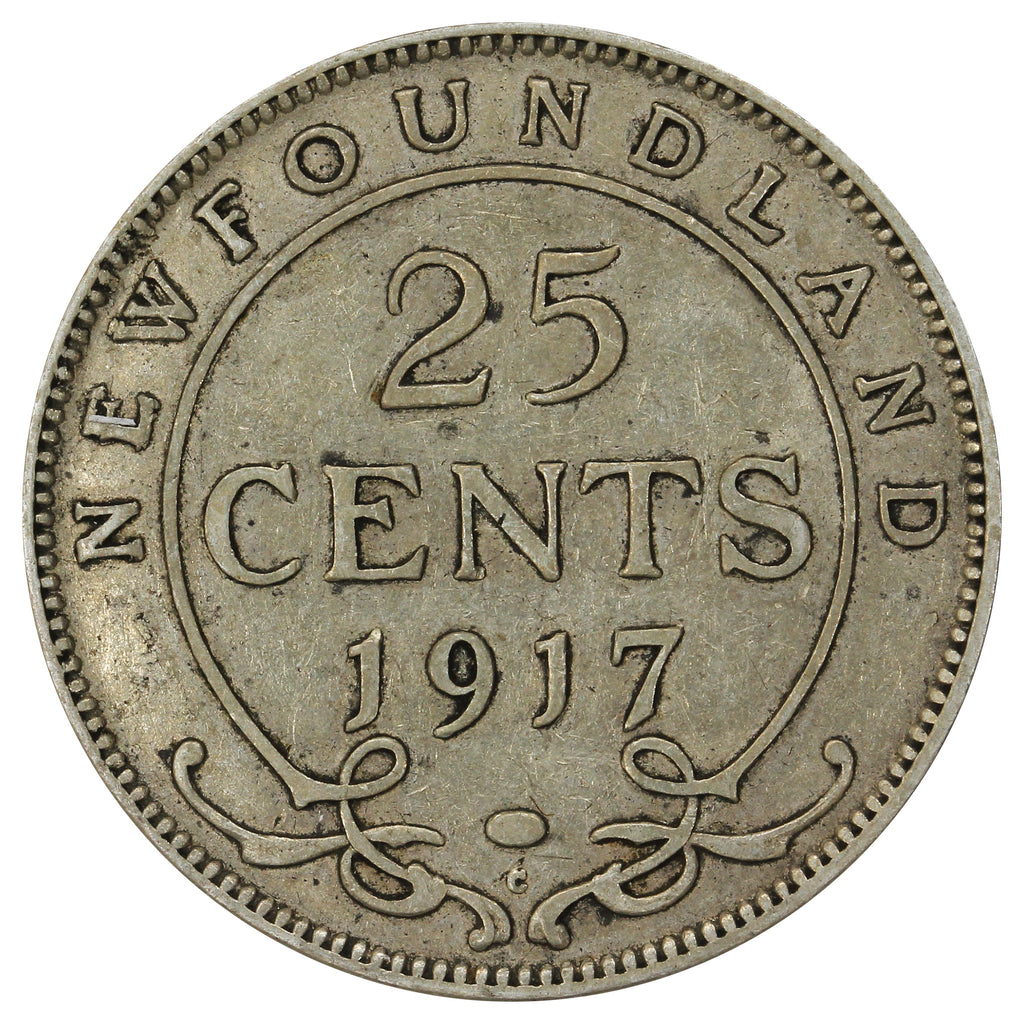 1917C Newfoundland 25-cents F-VF (F15)
