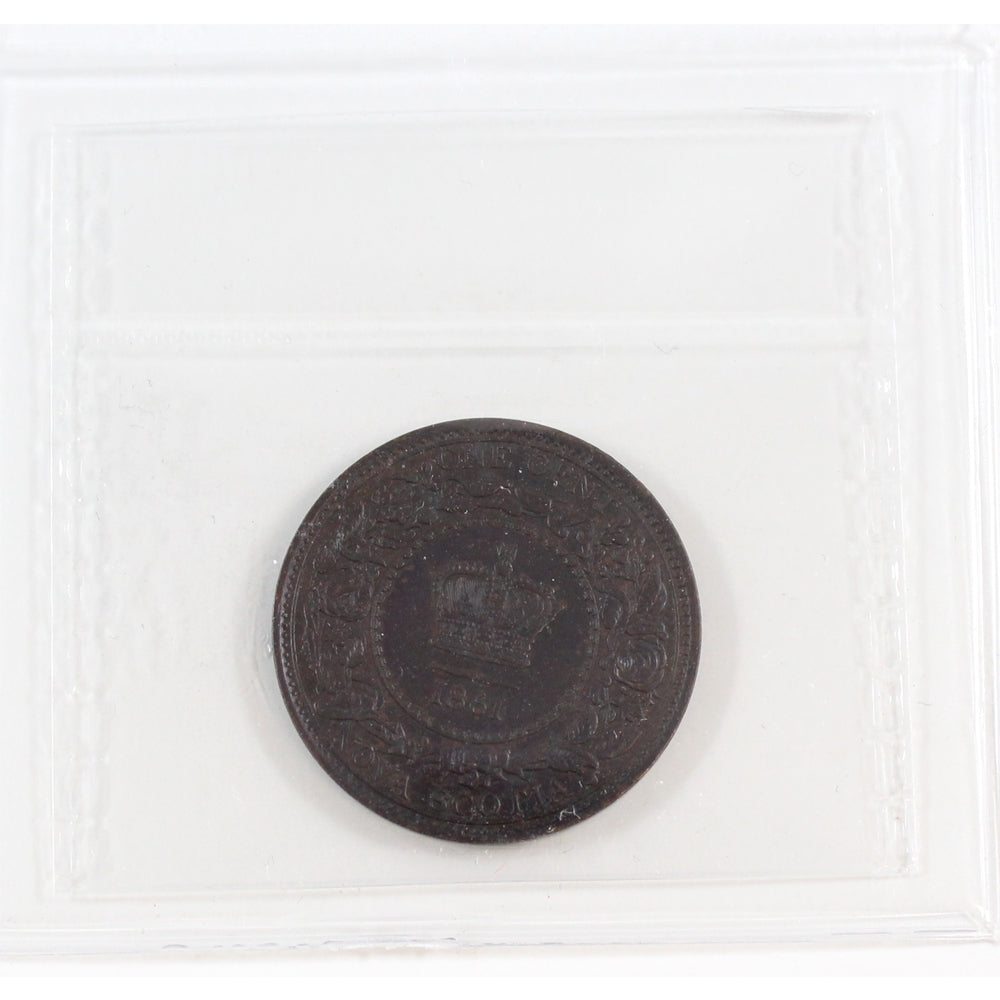 1861 Large Bud Nova Scotia 1-cent ICCS Certified EF40