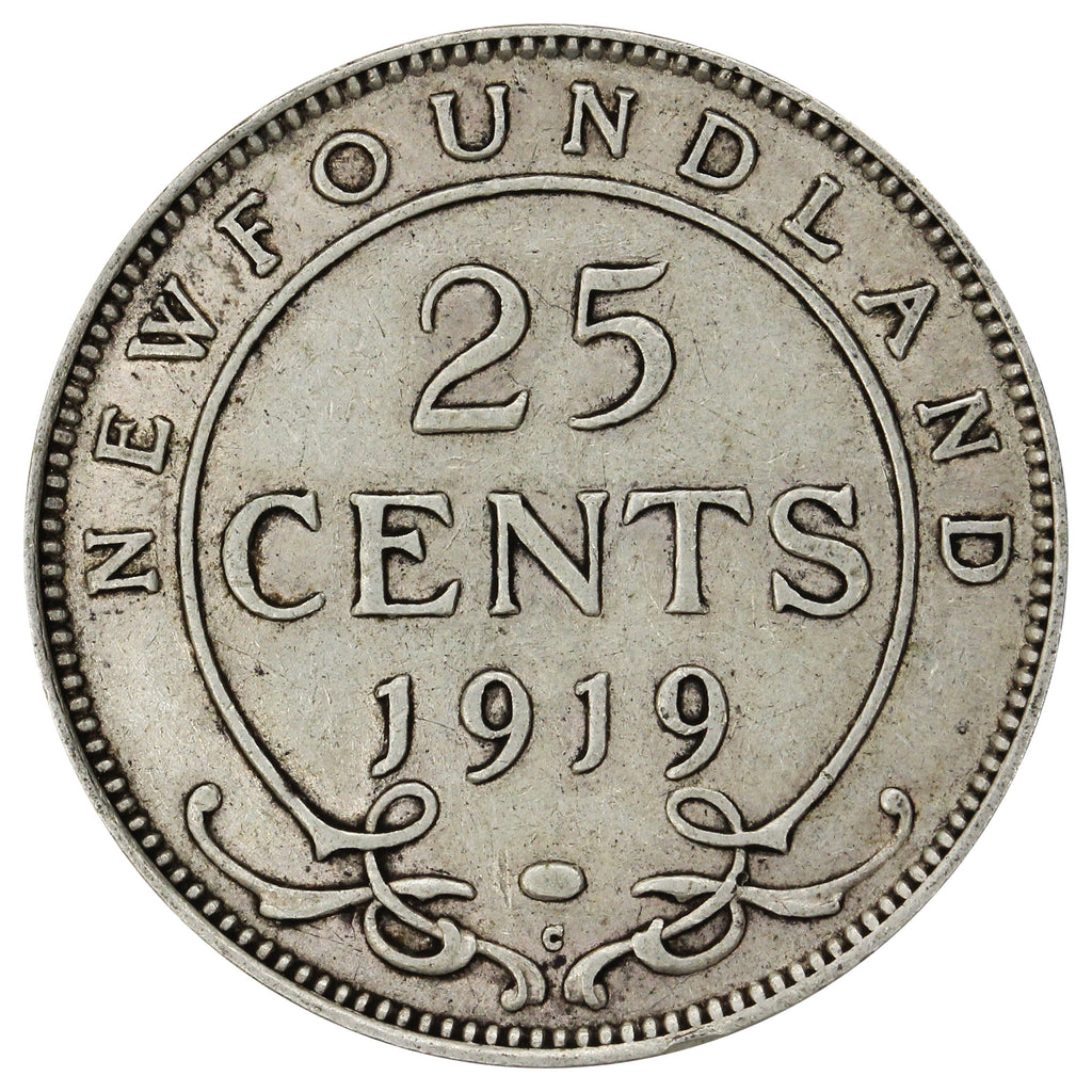 1919C Newfoundland 25-cents Very Fine (VF20)