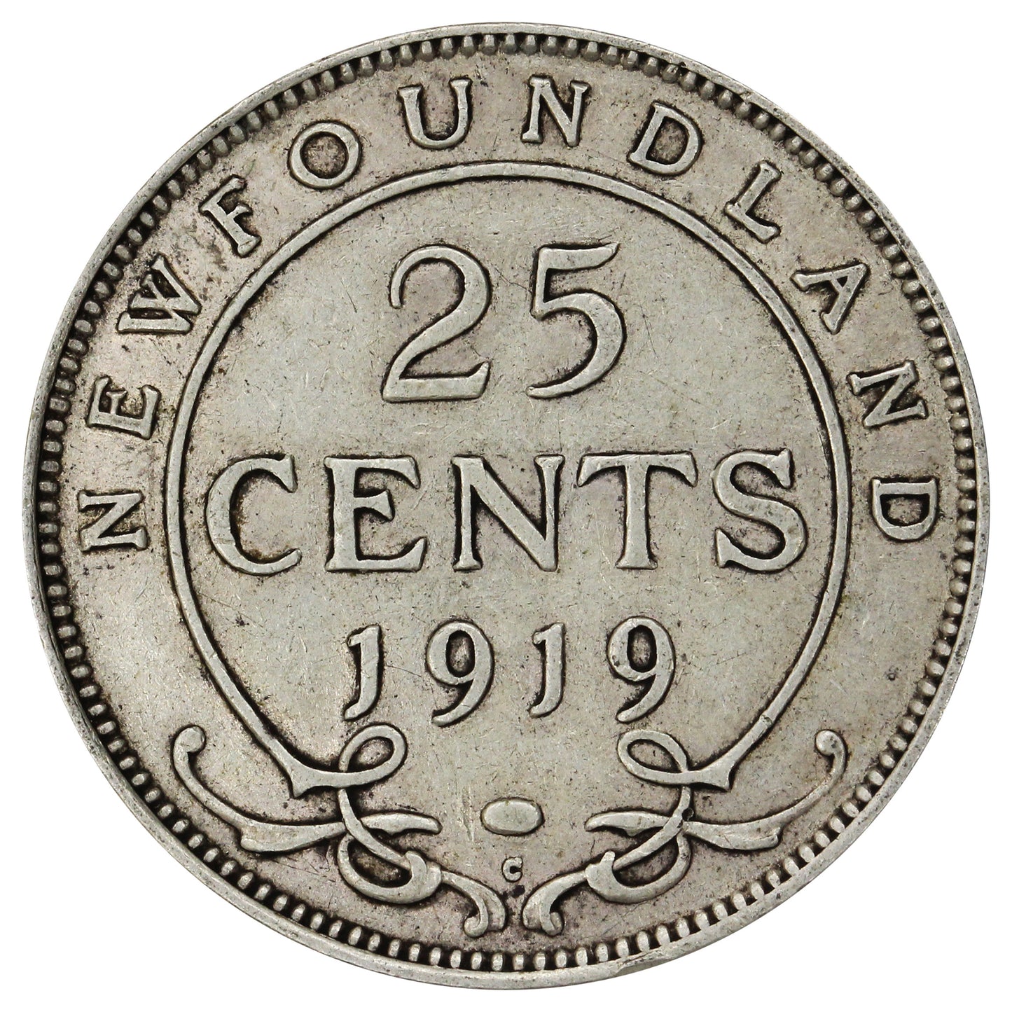 1919C Newfoundland 25-cents Very Fine (VF20)