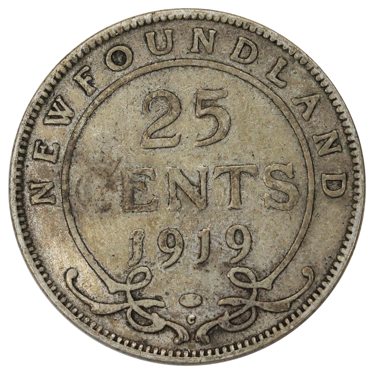 1919C Newfoundland 25-cents Very Good (VG8)