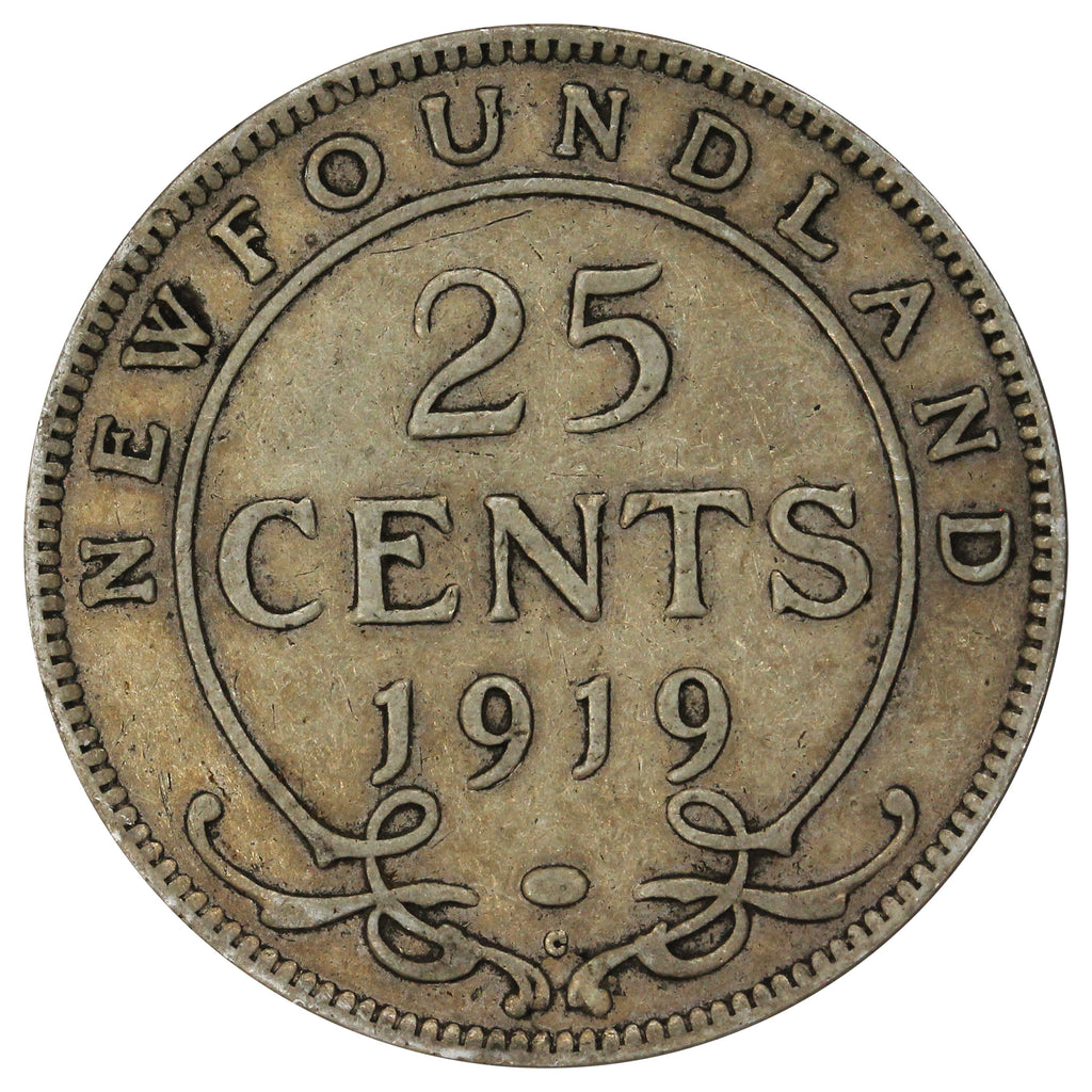 1919C Newfoundland 25-cents VG-F (VG10)