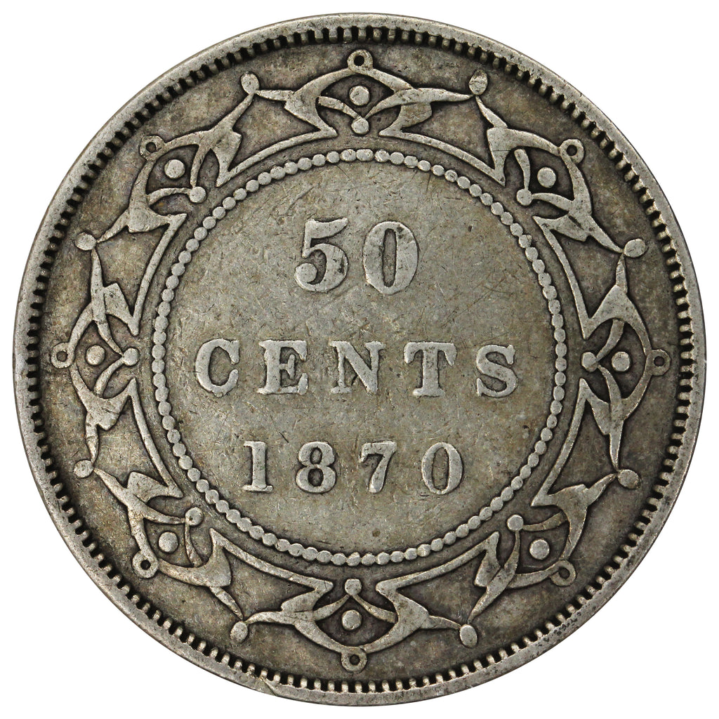 1870 Newfoundland 50-cents Fine (F12) $