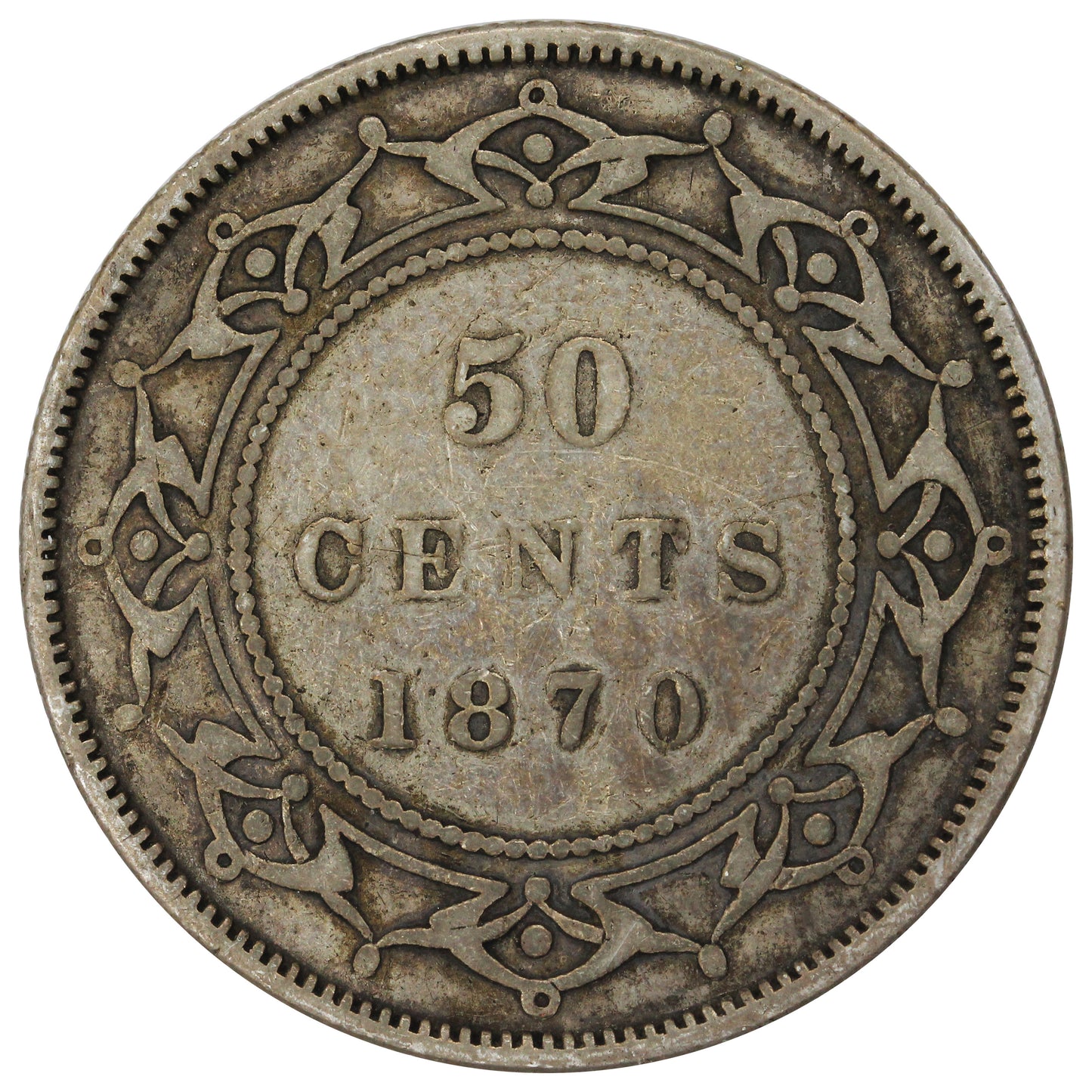 1870 Newfoundland 50-cents VG-F (VG10)
