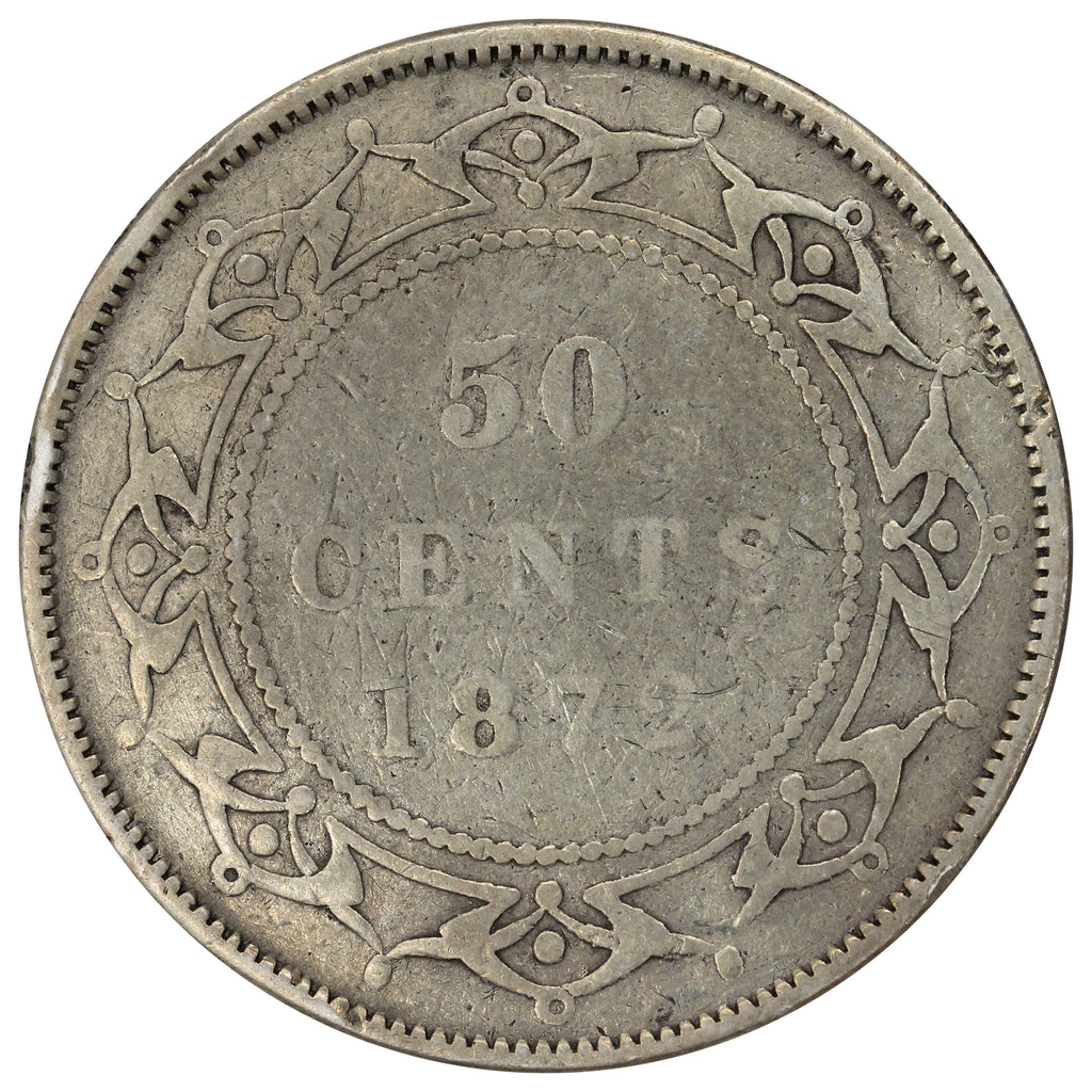 1872H Newfoundland 50-cents VG-F (VG10)