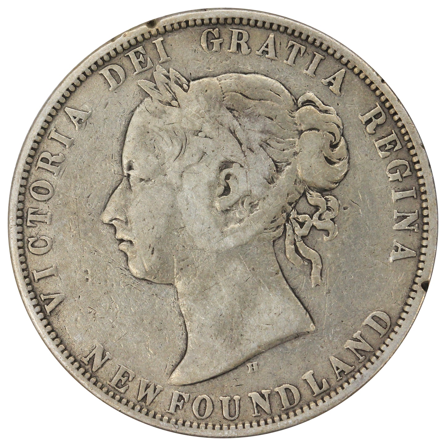 1872H Newfoundland 50-cents VG-F (VG10)