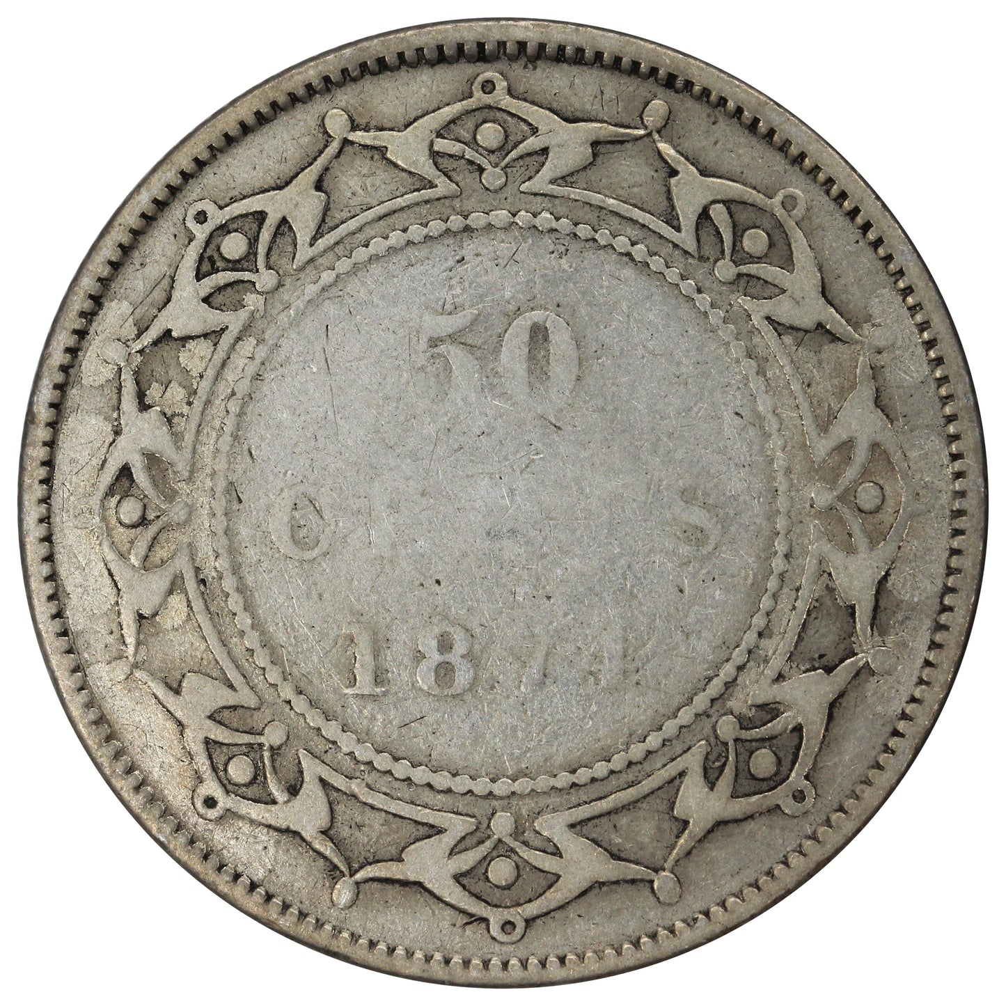 1874 Newfoundland 50-cents G-VG (G6)