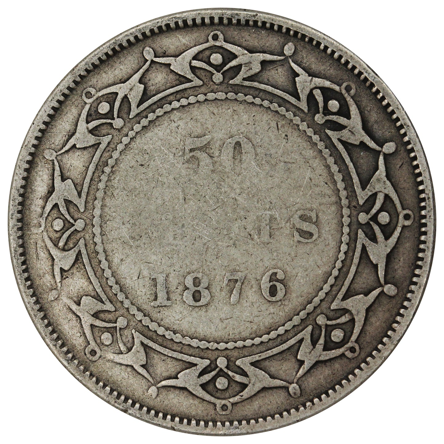 1876H Newfoundland 50-cents Very Good (VG8)