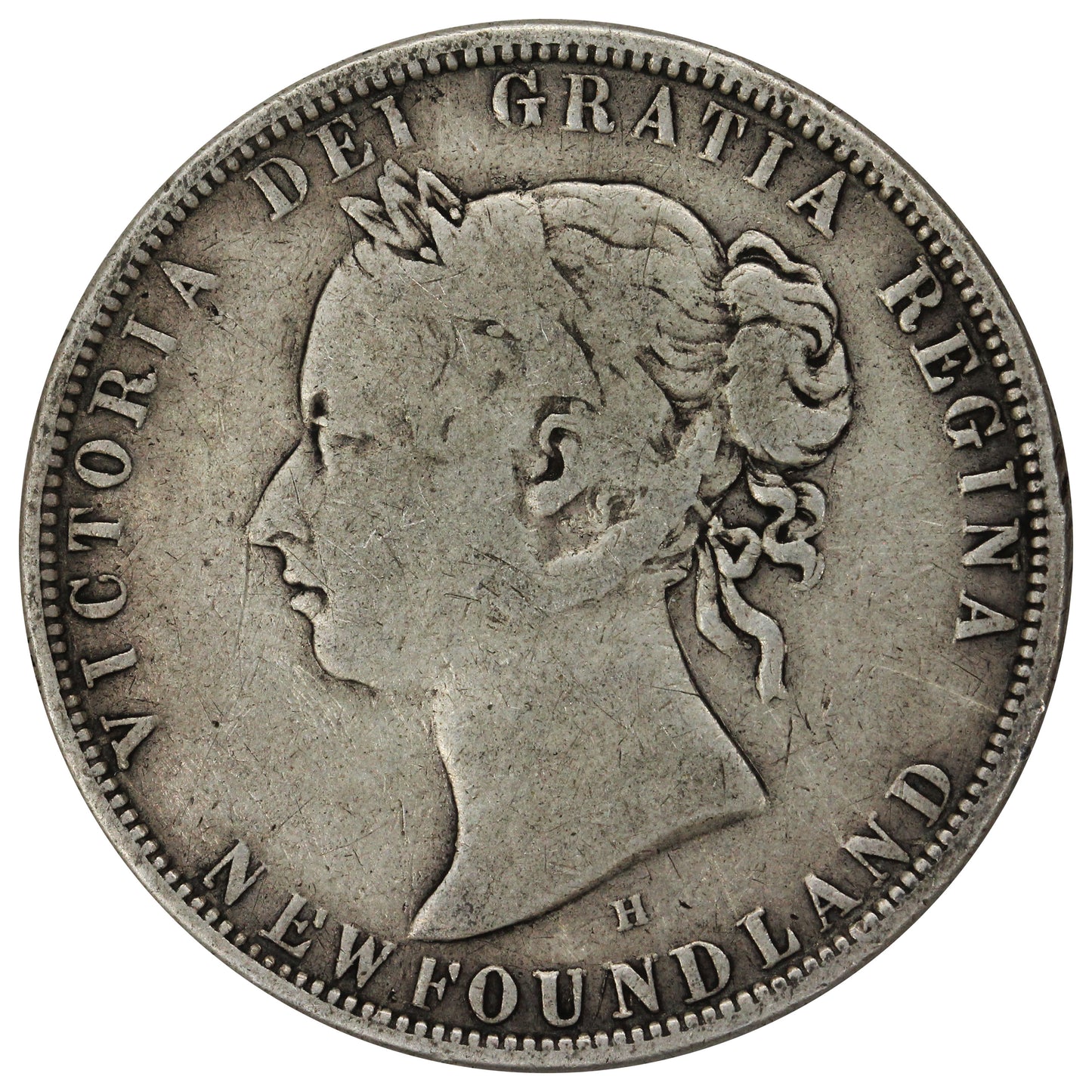 1876H Newfoundland 50-cents Very Good (VG8)
