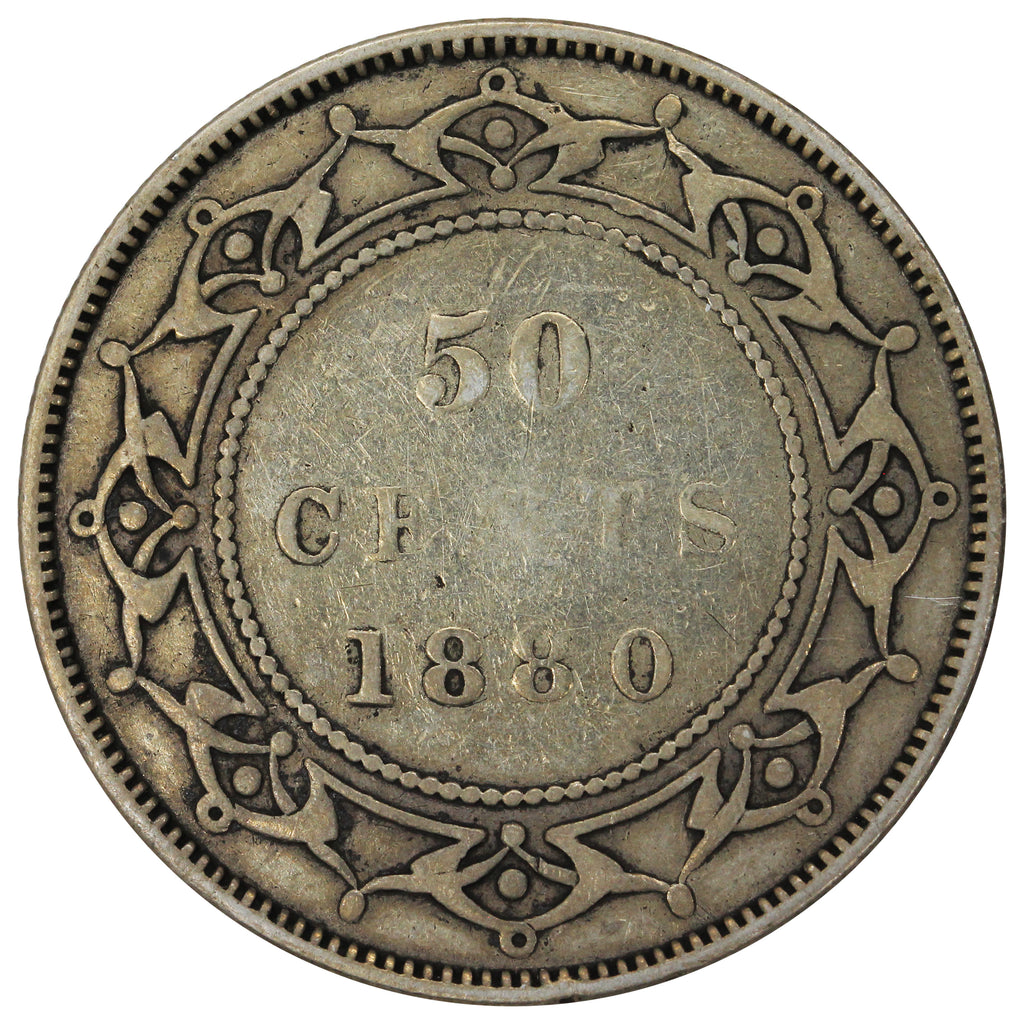 1880 Newfoundland 50-cents VG-F (VG10) $
