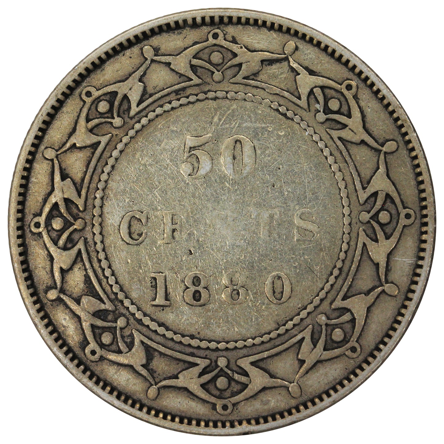 1880 Newfoundland 50-cents VG-F (VG10) $