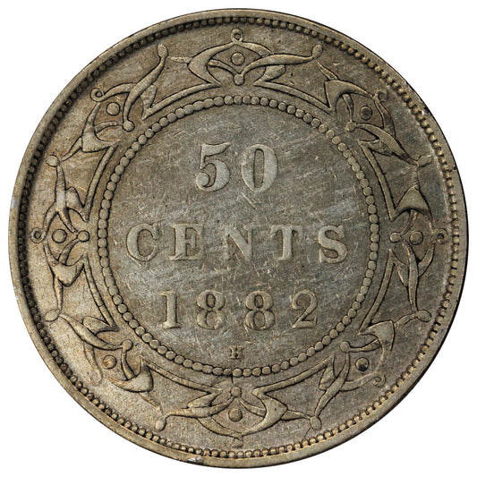 1882H Newfoundland 50-cents F-VF (F15) $