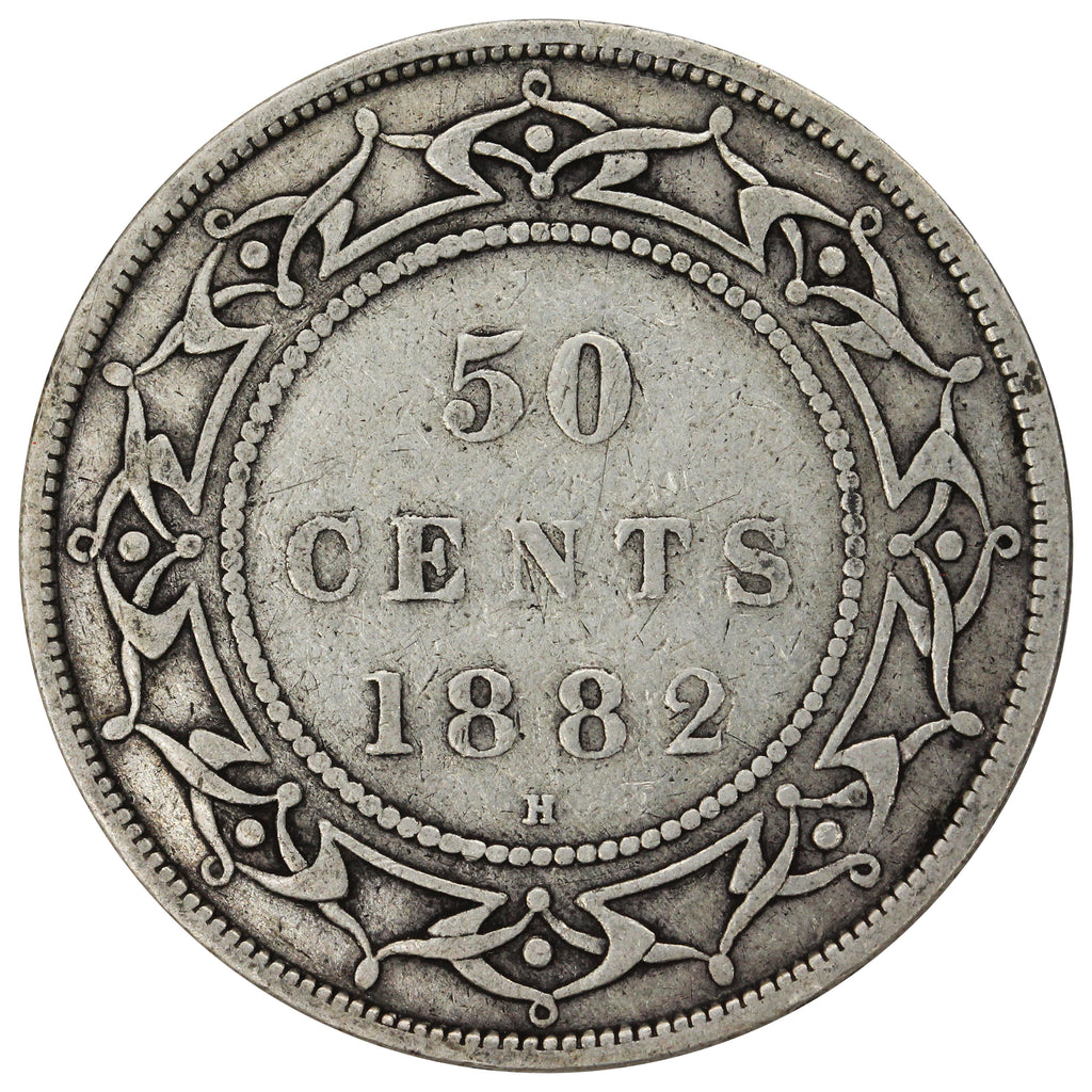 1882H Newfoundland 50-cents VG-F (VG10)