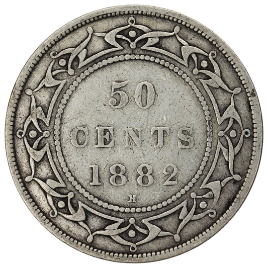 1882H Newfoundland 50-cents VG-F (VG10)