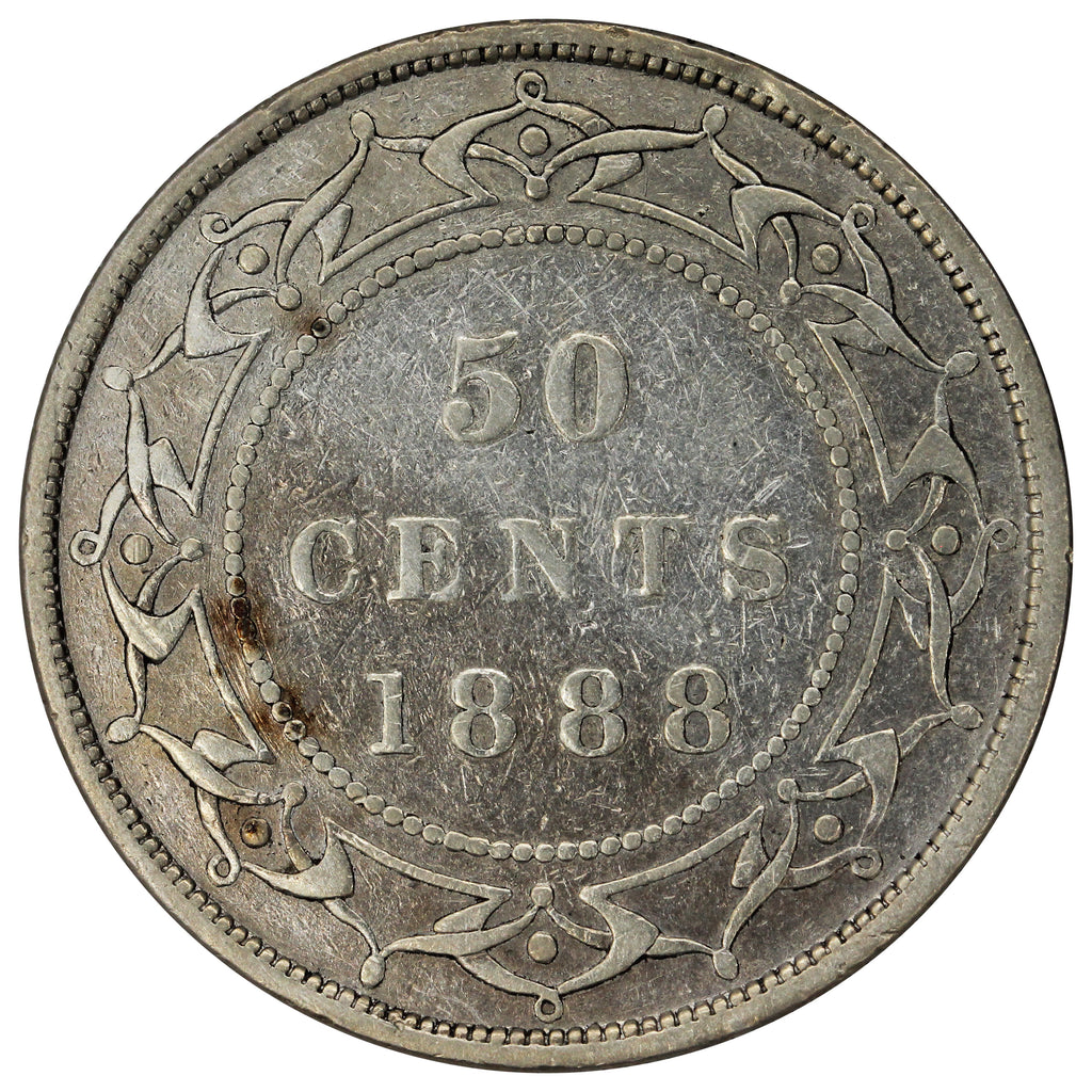 1888 Newfoundland 50-cents VG-F (VG10) $