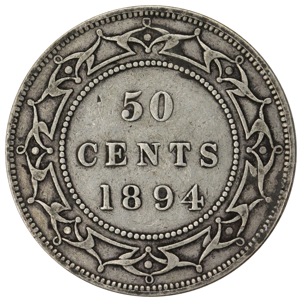 1894 Newfoundland 50-cents F-VF (F-15) $