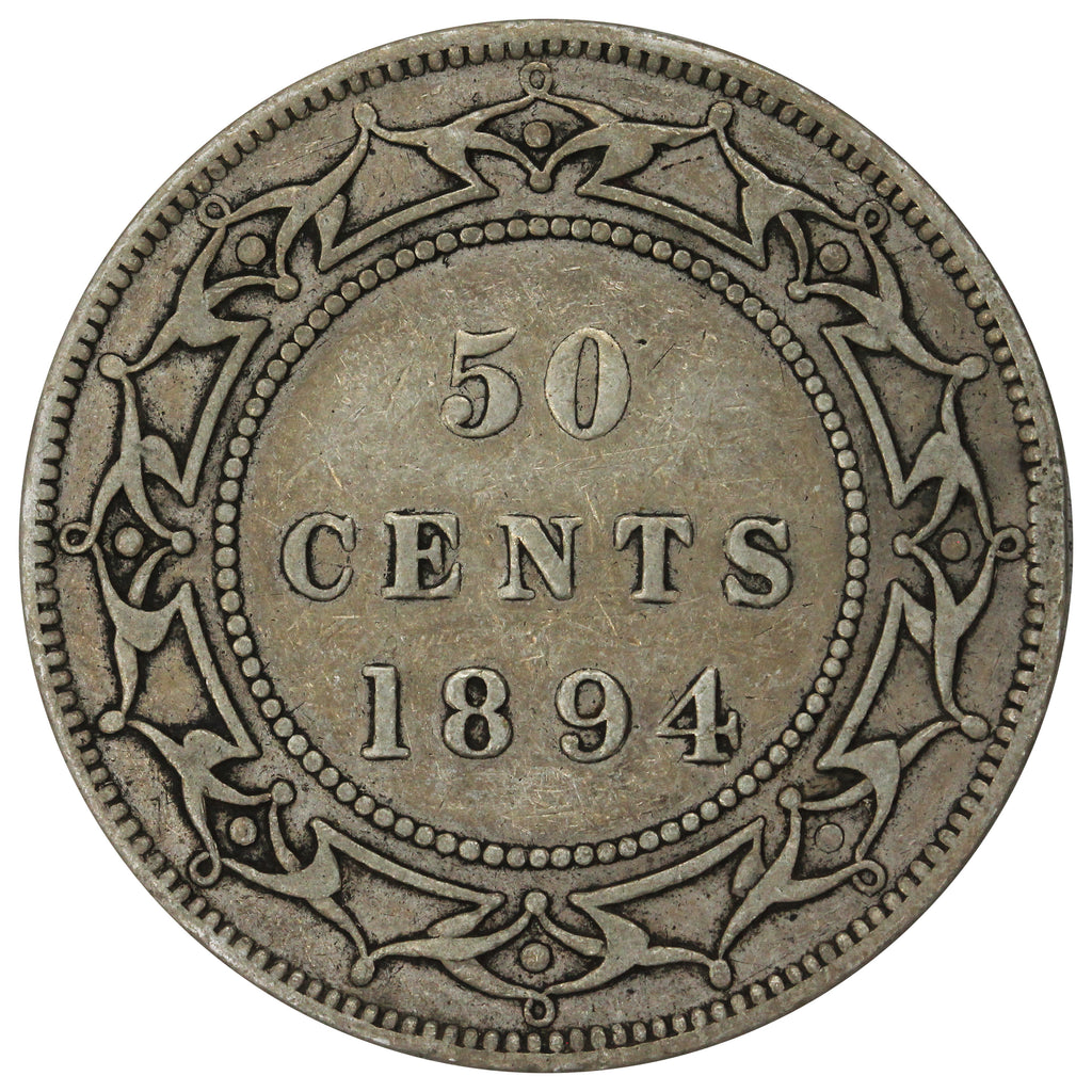1894 Newfoundland 50-cents Very Good (VG8)