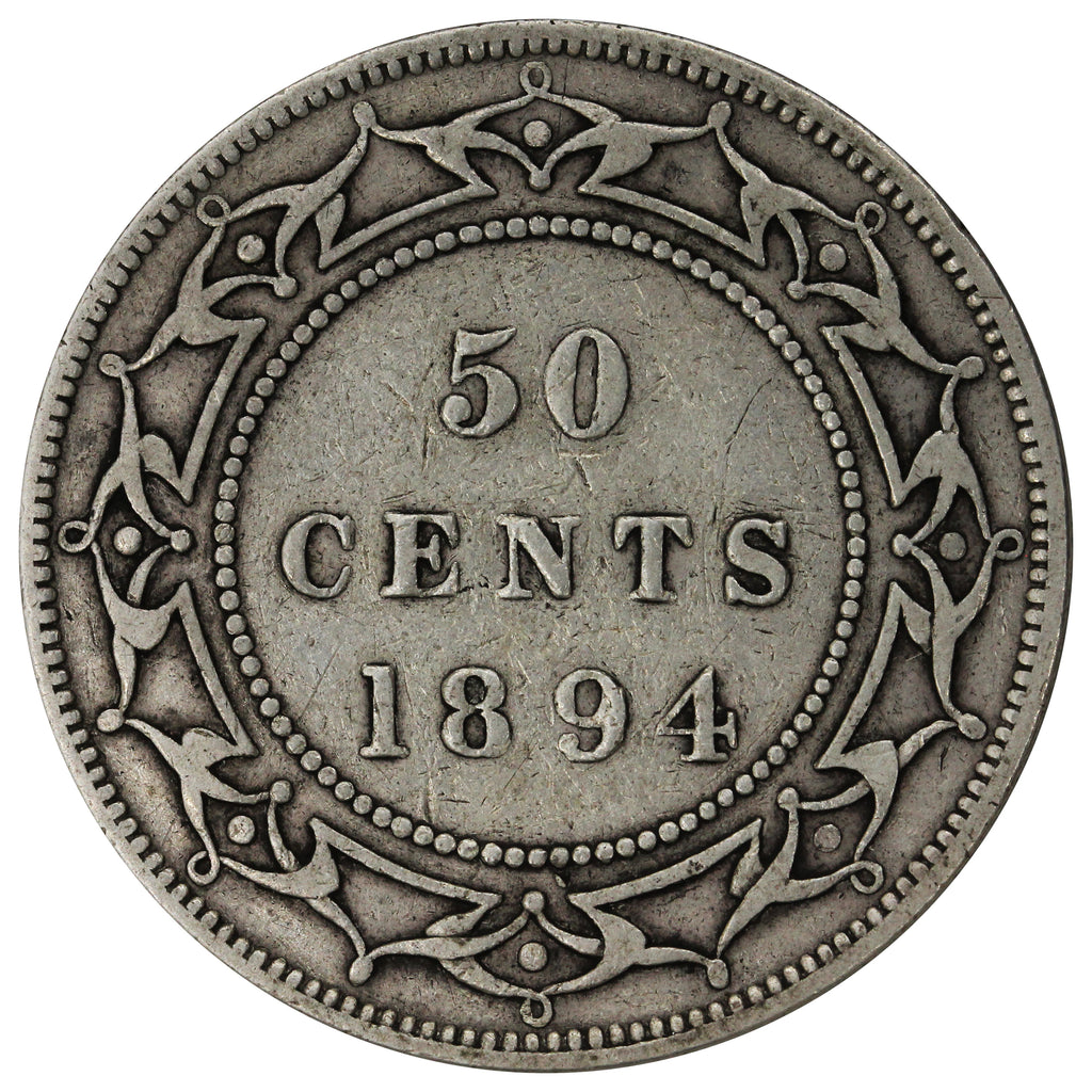 1894 Newfoundland 50-cents VG-F (VG10)