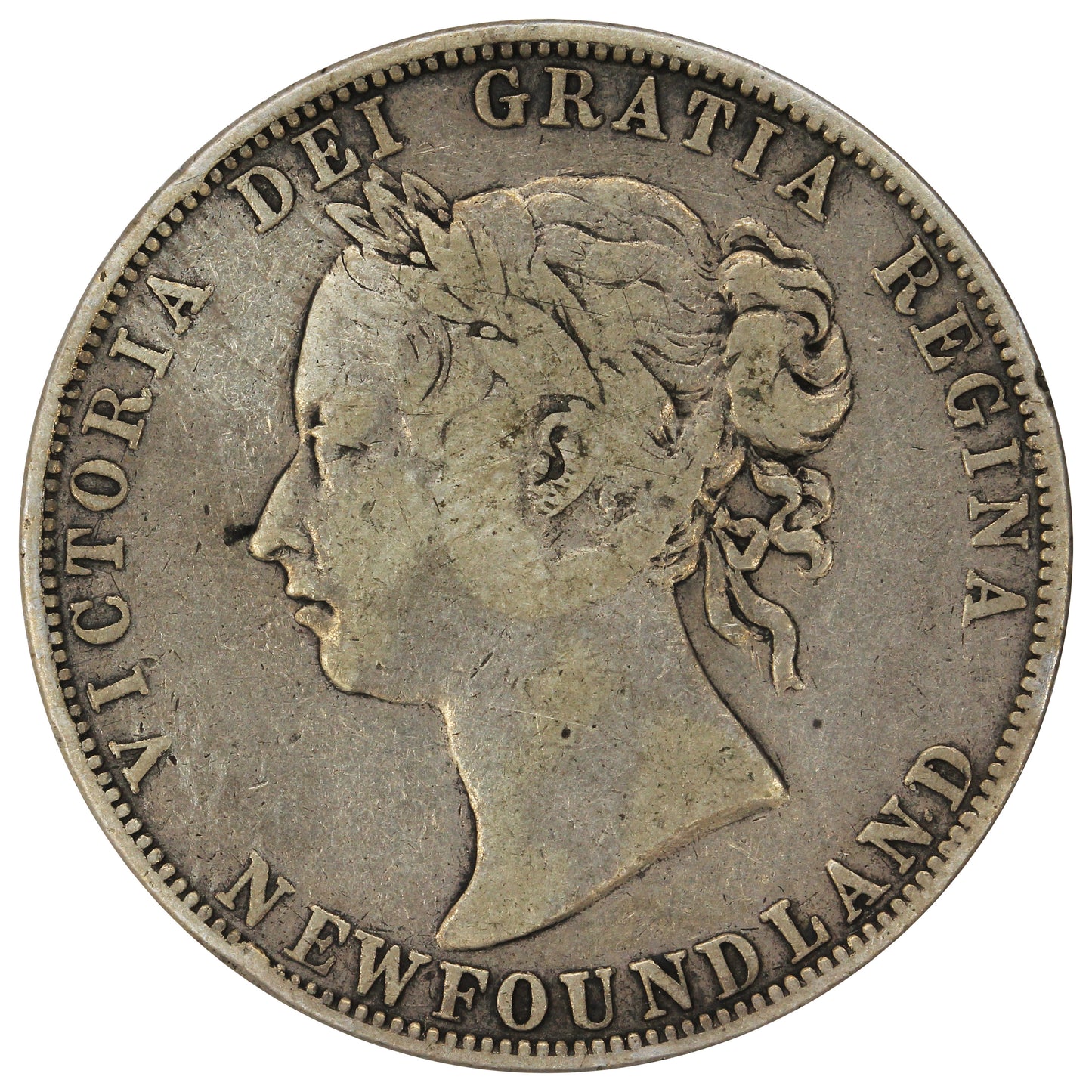 1898 Obv. 1 Large W Newfoundland 50-cents Very Good (VG8)