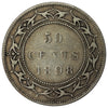 1898 Obv. 1 Small W Newfoundland 50-cents Fine (F12)