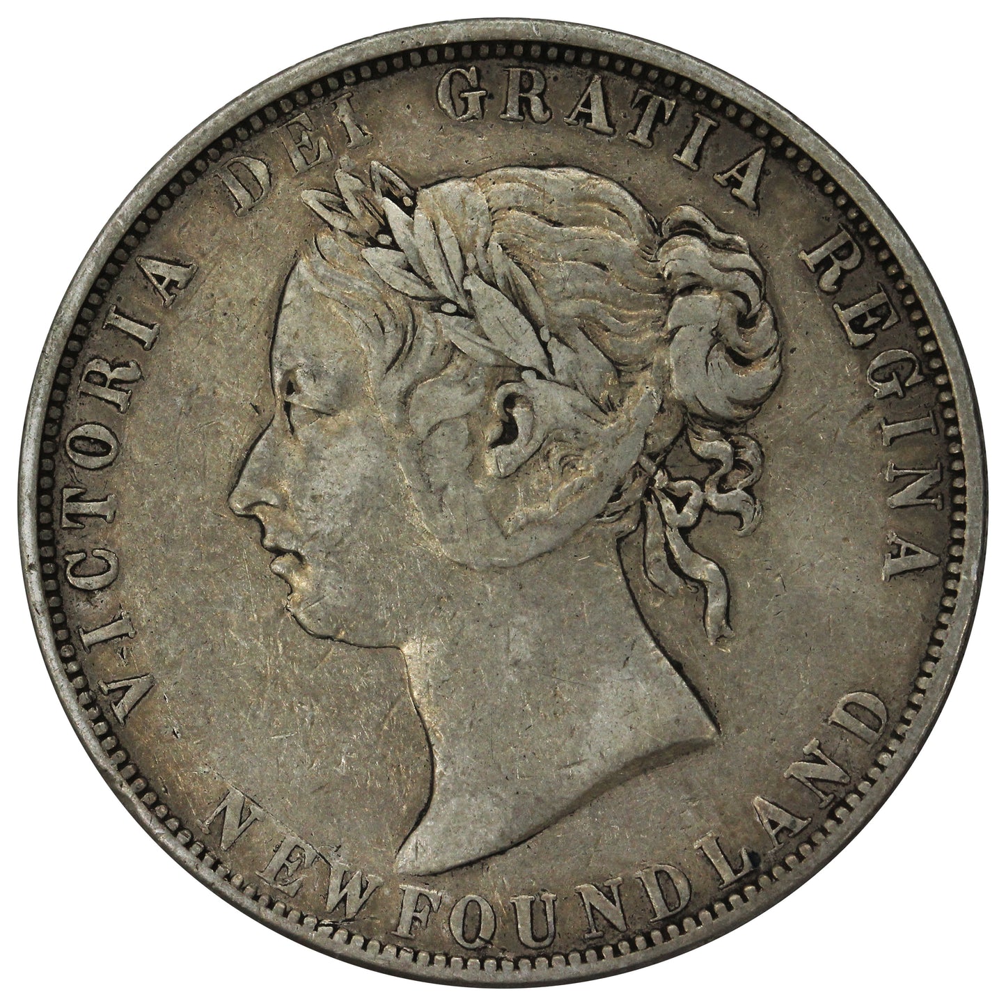 1898 Obv. 1 Small W Newfoundland 50-cents Fine (F12)