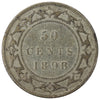 1898 Obv. 2 Small W Newfoundland 50-cents G-VG (G6)