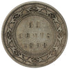 1898 Obv. 2 Small W Newfoundland 50-cents Very Good (VG8)