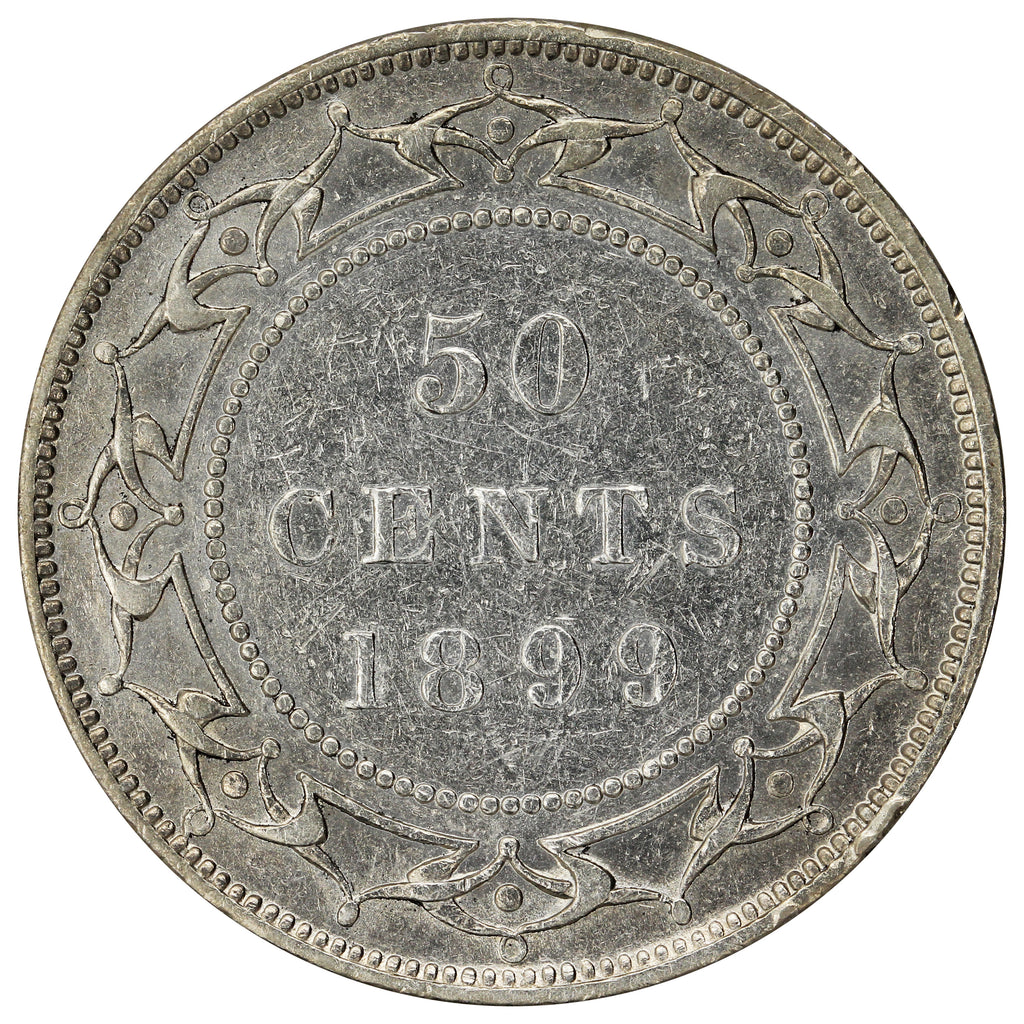 1899 Narrow 9's Newfoundland 50-cents F-VF (F15)