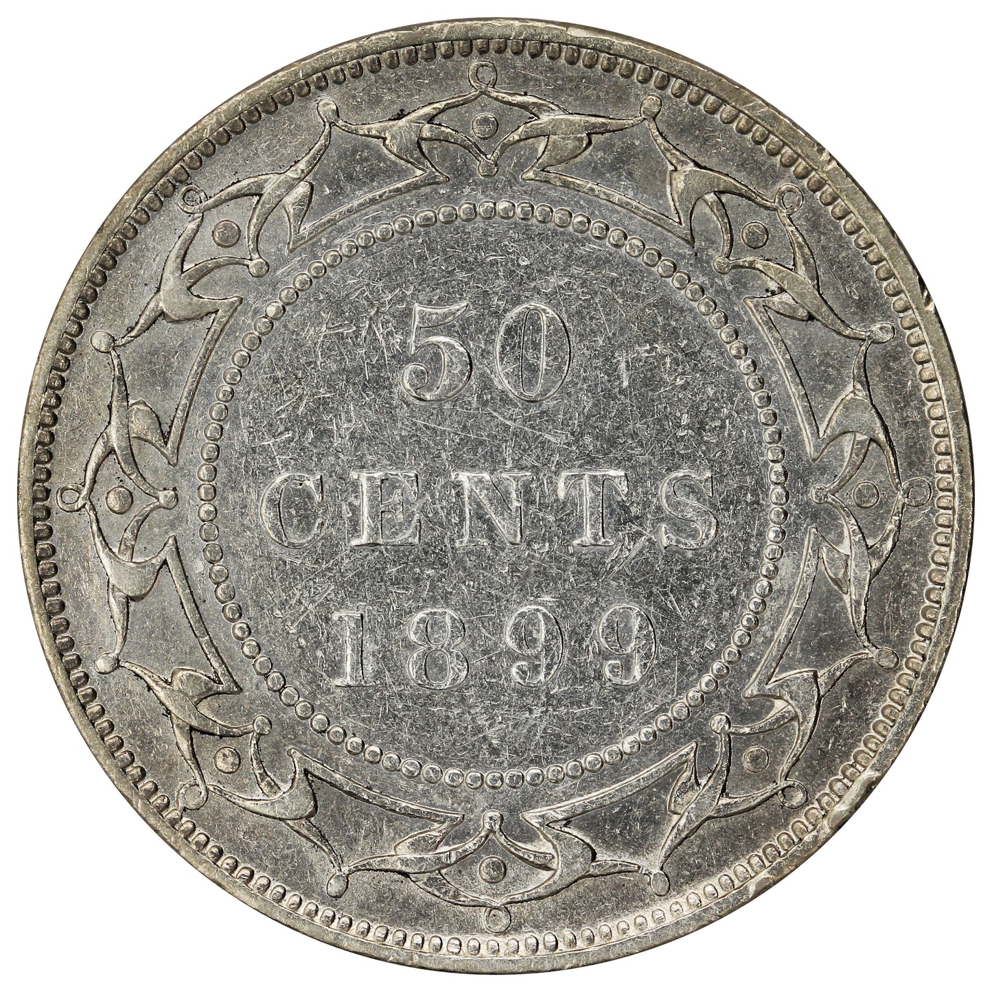 1899 Narrow 9's Newfoundland 50-cents F-VF (F15)