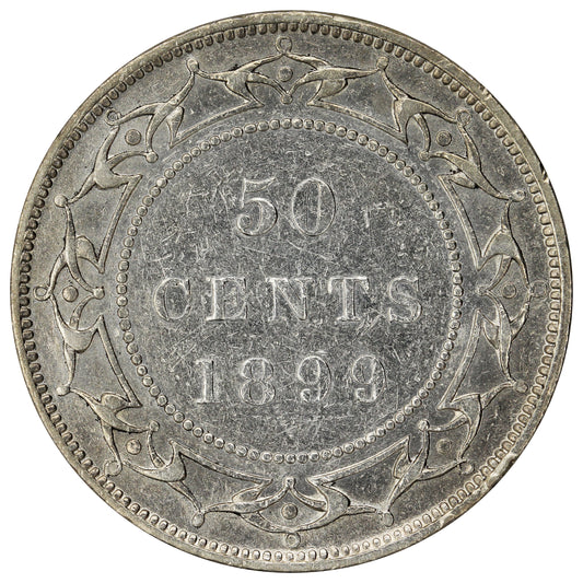 1899 Narrow 9's Newfoundland 50-cents F-VF (F15)