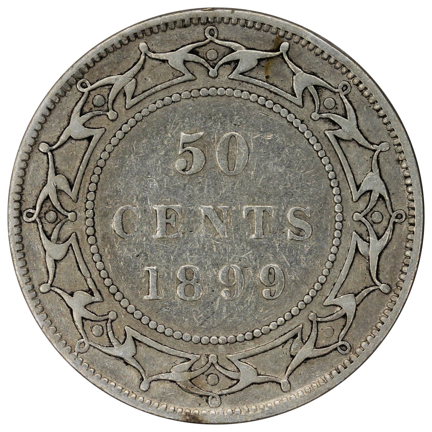 1899 Narrow 9's Newfoundland 50-cents Very Good (VG8)