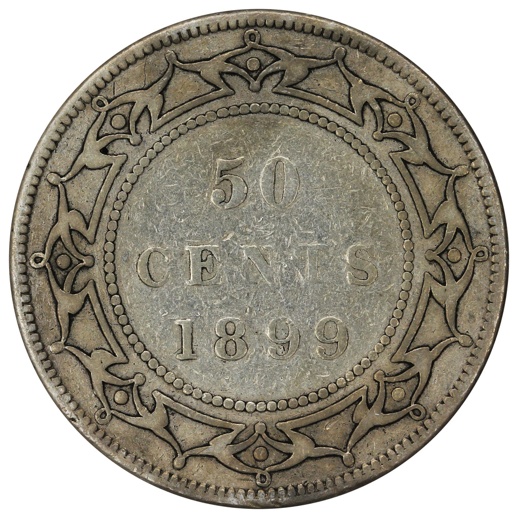 1899 Wide 9's Newfoundland 50-cents G-VG (G6)
